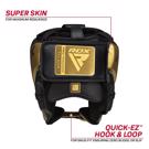 RDX L1 MARK PRO CHEEK BOXING TRAINING HEAD GUARD BLACK/gold